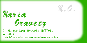 maria oravetz business card